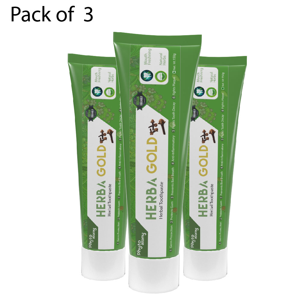 Herba Gold Toothpaste (150g) Pack Of 3